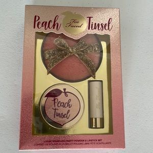 Too faced loose sparkling powder and lipstick set